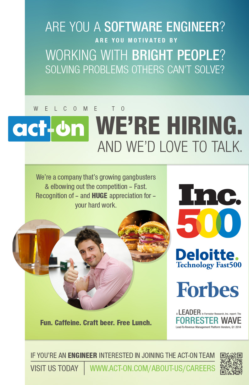 Act-On Engineering Recruiting Poster