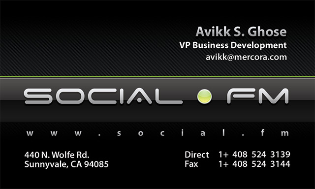 Social.FM Business Card